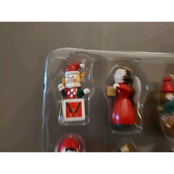 Vintage Joy Brite 24 Piece Mini Wood Christmas Ornaments Hand Painted - Picture 5 of 15